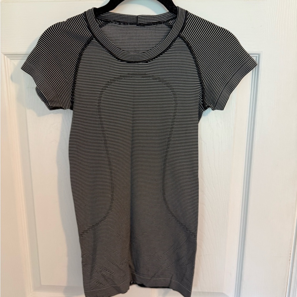 Striped Black and White Women's Top